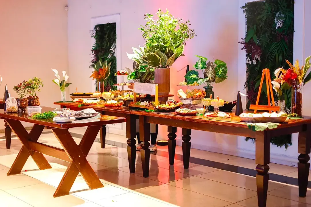 Ilha gastronômica do Villa Borghese preparada para receber os convidados